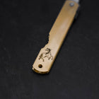 Higonokami Aogami Eto Uma 80mm Brass (3.1”)-[Musashi]-[Japanese-Kitchen-Knives]