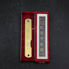 Higonokami Aogami Eto Uma 80mm Brass (3.1”)-[Musashi]-[Japanese-Kitchen-Knives]