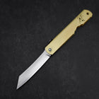 Higonokami Aogami Eto Ushi 80mm Brass (3.1”)-[Musashi]-[Japanese-Kitchen-Knives]
