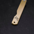 Higonokami Aogami Eto Ushi 80mm Brass (3.1”)-[Musashi]-[Japanese-Kitchen-Knives]