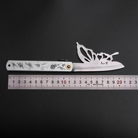 Higonokami Blue Steel #2 Butterfly 90mm-[Musashi]-[Japanese-Kitchen-Knives]