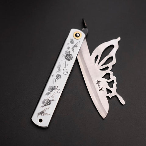 Higonokami Blue Steel #2 Butterfly 90mm-[Musashi]-[Japanese-Kitchen-Knives]