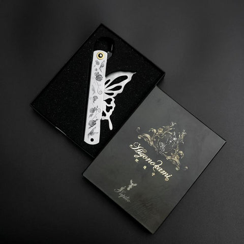 Higonokami Blue Steel #2 Butterfly 90mm-[Musashi]-[Japanese-Kitchen-Knives]