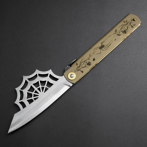 Higonokami Blue Steel #2 Spider 90mm (3.5”)-[Musashi]-[Japanese-Kitchen-Knives]