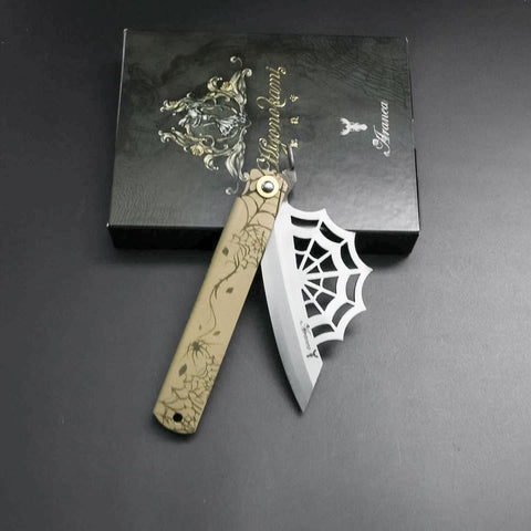 Higonokami Blue Steel #2 Spider 90mm-[Musashi]-[Japanese-Kitchen-Knives]