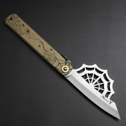 Higonokami Blue Steel #2 Spider 90mm-[Musashi]-[Japanese-Kitchen-Knives]