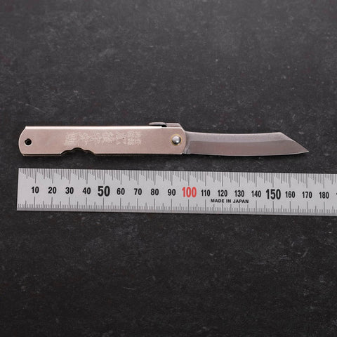 Higonokami Full Steel 100mm Silver (3.9”)-[Musashi]-[Japanese-Kitchen-Knives]