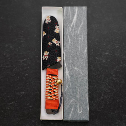 Higonokami Kogatana Type Kurouchi Aogami with Sheath 65mm (2.5”)-[Musashi]-[Japanese-Kitchen-Knives]
