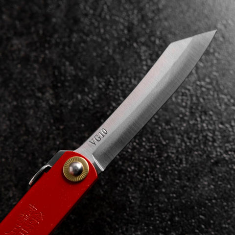 Higonokami VG-10 100mm (Red)-[Musashi]-[Japanese-Kitchen-Knives]
