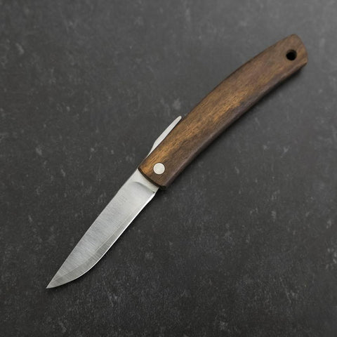 Higonokami VG-10 Black Persimmon Outdoor Knife 60mm with Leather Sheath-[Musashi]-[Japanese-Kitchen-Knives]