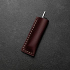 Higonokami VG-10 Black Persimmon Outdoor Knife 60mm with Wine-Red Leather Sheath-[Musashi]-[Japanese-Kitchen-Knives]