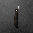 Higonokami VG-10 Black Persimmon Outdoor Knife 60mm with Wine-Red Leather Sheath-[Musashi]-[Japanese-Kitchen-Knives]