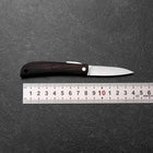 Higonokami VG-10 Black Persimmon Outdoor Knife 60mm with Wine-Red Leather Sheath-[Musashi]-[Japanese-Kitchen-Knives]