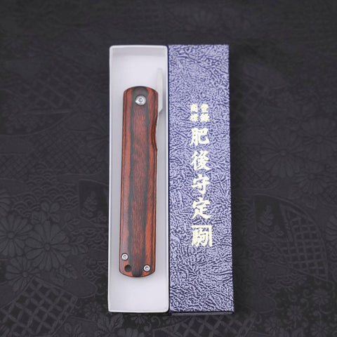Higonokami VG-10 Lock Mahogany 100mm (3.9”)-[Musashi]-[Japanese-Kitchen-Knives]