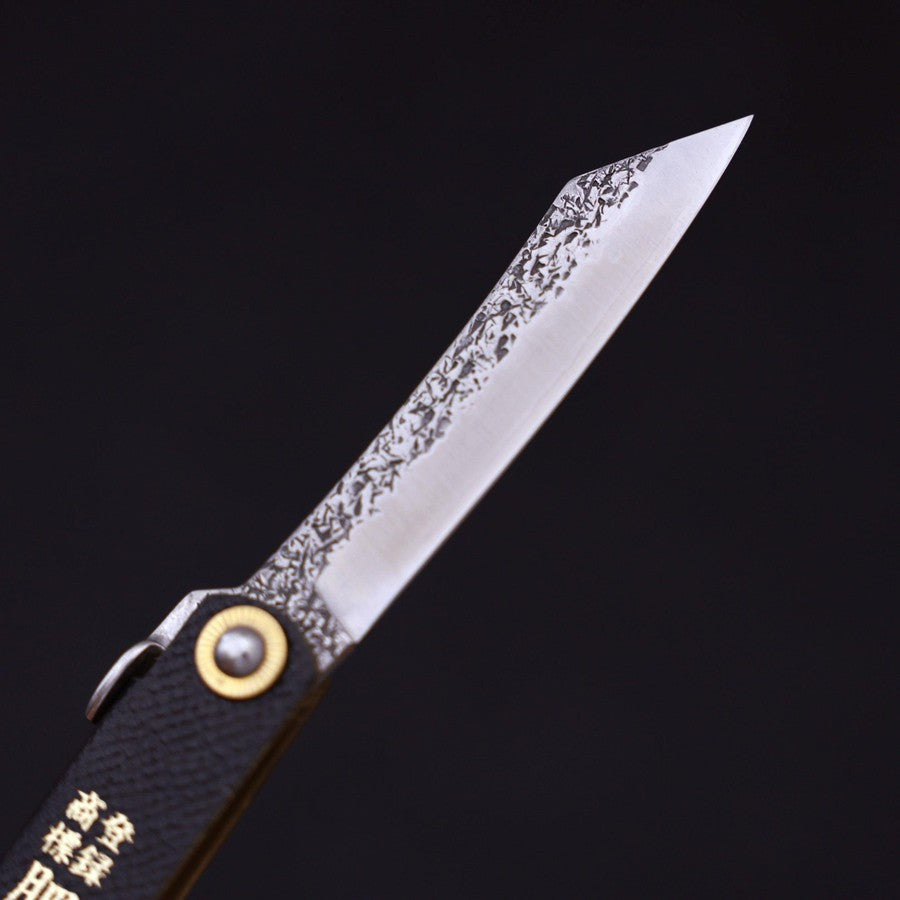 肥後守 VG-10 槌目 黒レザー 100mm – MUSASHI