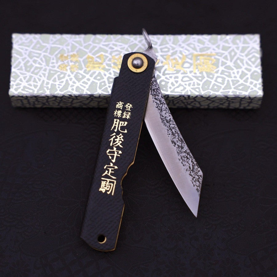 肥後守 VG-10 槌目 黒レザー 100mm – MUSASHI