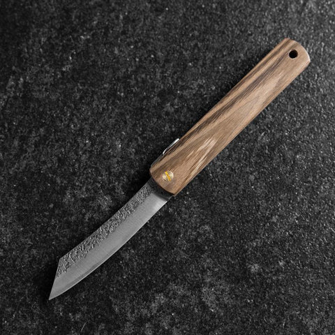 Higonokami VG-10 Tsuchime Natural Wood 100mm-[Musashi]-[Japanese-Kitchen-Knives]
