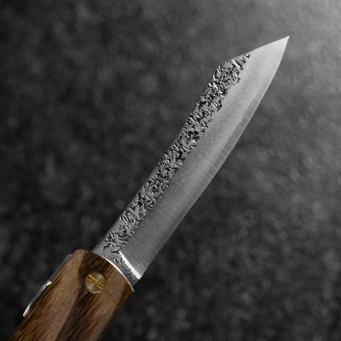 Higonokami VG-10 Tsuchime Natural Wood 100mm-[Musashi]-[Japanese-Kitchen-Knives]