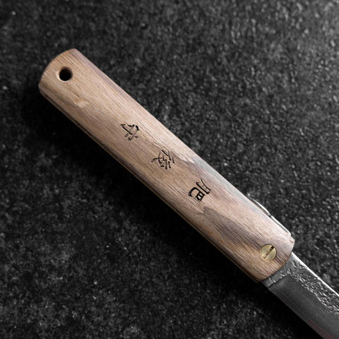 Higonokami VG-10 Tsuchime Natural Wood 100mm-[Musashi]-[Japanese-Kitchen-Knives]