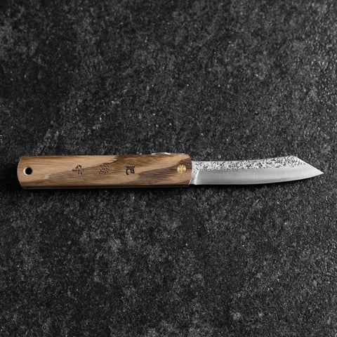 Higonokami VG-10 Tsuchime Natural Wood 100mm-[Musashi]-[Japanese-Kitchen-Knives]