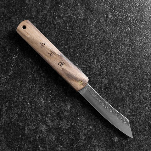 Higonokami VG-10 Tsuchime Natural Wood 100mm-[Musashi]-[Japanese-Kitchen-Knives]