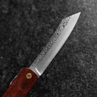 Higonokami VG-10 Tsuchime Red Natural Wood 100mm-[Musashi]-[Japanese-Kitchen-Knives]