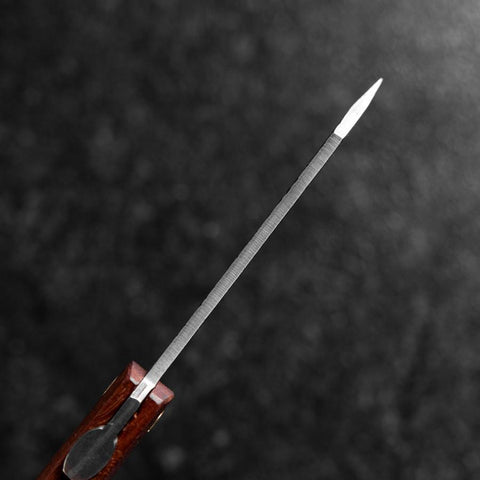 Higonokami VG-10 Tsuchime Red Natural Wood 100mm-[Musashi]-[Japanese-Kitchen-Knives]