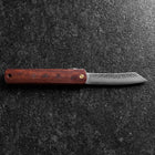 Higonokami VG-10 Tsuchime Red Natural Wood 100mm-[Musashi]-[Japanese-Kitchen-Knives]