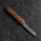 Higonokami VG-10 Tsuchime Red Natural Wood 100mm-[Musashi]-[Japanese-Kitchen-Knives]