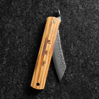 Higonokami VG-10 Tsuchime Yellow Natural Wood 100mm-[Musashi]-[Japanese-Kitchen-Knives]
