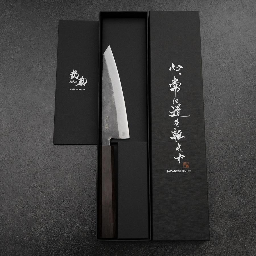 骨スキ 青二鋼 黒打 黒檀柄 150mm – MUSASHI