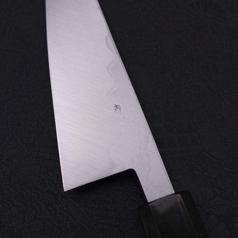 Honesuki Boning Knife Blue Steel #2 Damascus Buffalo Ebony Handle 150mm (5.9”)-[Musashi]-[Japanese-Kitchen-Knives]