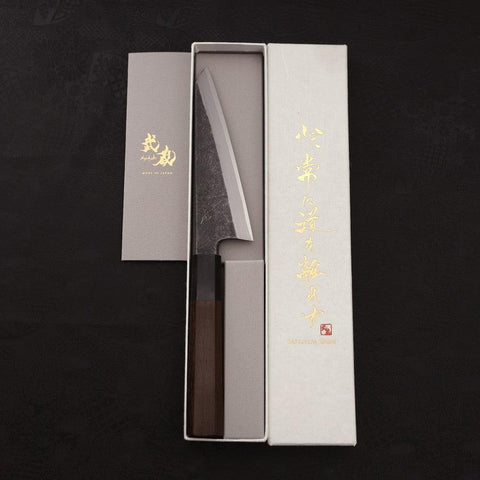 Honesuki Boning Knife Blue Steel #2 Kurouchi Buffalo Wenge Handle 150mm (5.9”)-[Musashi]-[Japanese-Kitchen-Knives]