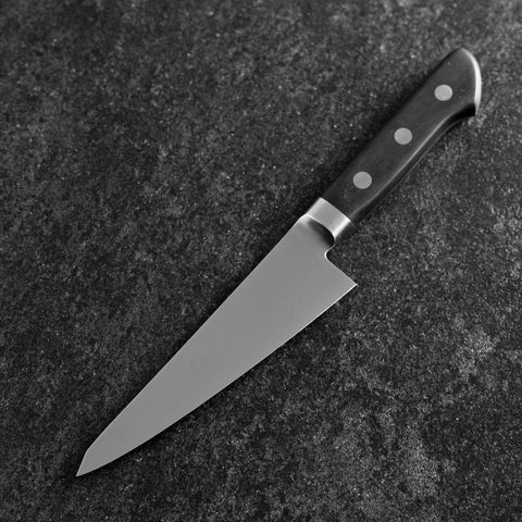 Honesuki Boning Knife Molybdenum Western Black Handle 150mm (5.9”)-[Musashi]-[Japanese-Kitchen-Knives]