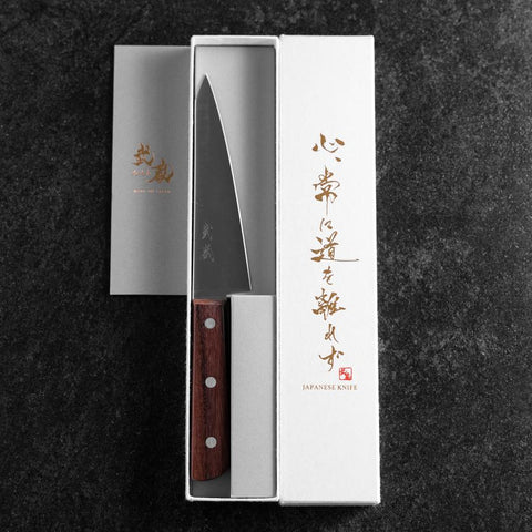 Honesuki Boning Knife SLD Western Brown Handle 150mm-[Musashi]-[Japanese-Kitchen-Knives]