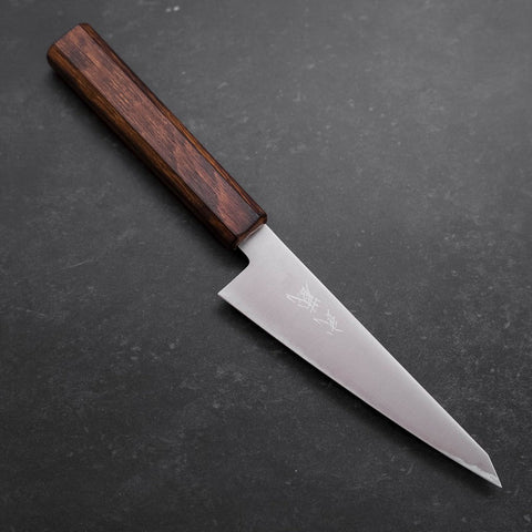 Honesuki Stainless Clad Blue Super Polished Sumi Urushi Handle 150mm (5.9”)-[Musashi]-[Japanese-Kitchen-Knives]