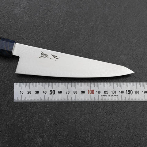 Honesuki VG-10 Damascus Blue Birch Handle 150mm (5.9”)-[Musashi]-[Japanese-Kitchen-Knives]