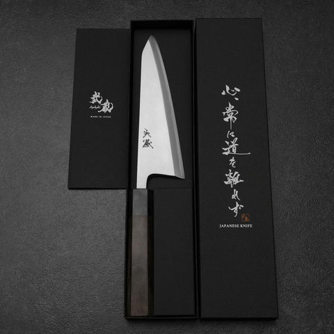 Honesuki White Steel #2 Kasumi Shitan Handle 180mm (7”)-[Musashi]-[Japanese-Kitchen-Knives]