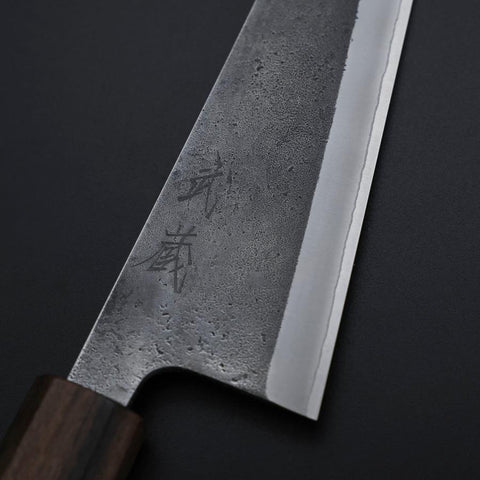 Honesuki White Steel #2 Kurouchi Nashiji Ashwood Handle 150mm (5.9”)-[Musashi]-[Japanese-Kitchen-Knives]
