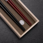 Hosomi Hangai (shell inlay) Lacquered Wooden Chopsticks Set 215mm Red and 235mm Black with Paulownia Wooden Box-[Musashi]-[Japanese-Kitchen-Knives]