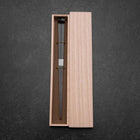 Kagoshima Bamboo Chopsticks 23mm Black with Paulownia Wooden Box-[Musashi]-[Japanese-Kitchen-Knives]