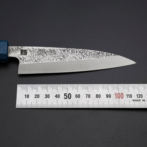 Kaisaki VG-10 Nashiji Blue Urushi Handle 120mm (4.7”)-[Musashi]-[Japanese-Kitchen-Knives]