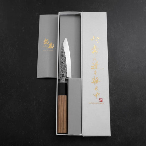 Kaisaki VG-10 Nashiji Walnut Handle 105mm (4.1”)-[Musashi]-[Japanese-Kitchen-Knives]