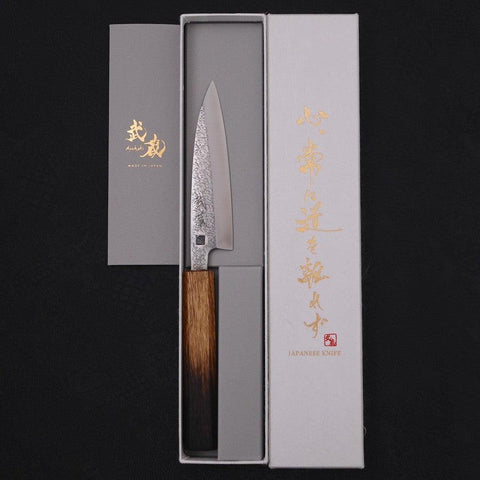 Kaisaki VG-10 Nashiji Yaki-Urushi Handle 120mm (4.7”)-[Musashi]-[Japanese-Kitchen-Knives]