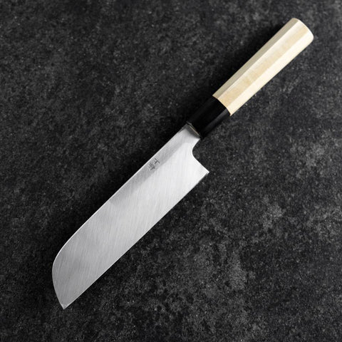 Kama Usuba White Steel #3 Kasumi Buffalo Magnolia Handle 165mm-[Musashi]-[Japanese-Kitchen-Knives]