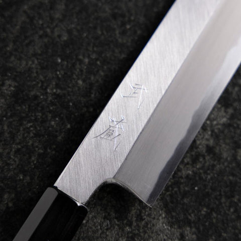 Kama Usuba White Steel #3 Kasumi Buffalo Magnolia Handle 165mm-[Musashi]-[Japanese-Kitchen-Knives]
