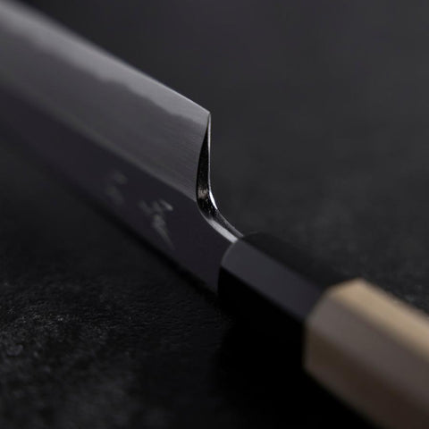 Kama Usuba White Steel #3 Kasumi Buffalo Magnolia Handle 165mm-[Musashi]-[Japanese-Kitchen-Knives]