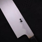 Kama Usuba(Kansai) Blue Steel #2 Suminagashi Buffalo Ebony Handle 180mm (7”)-[Musashi]-[Japanese-Kitchen-Knives]