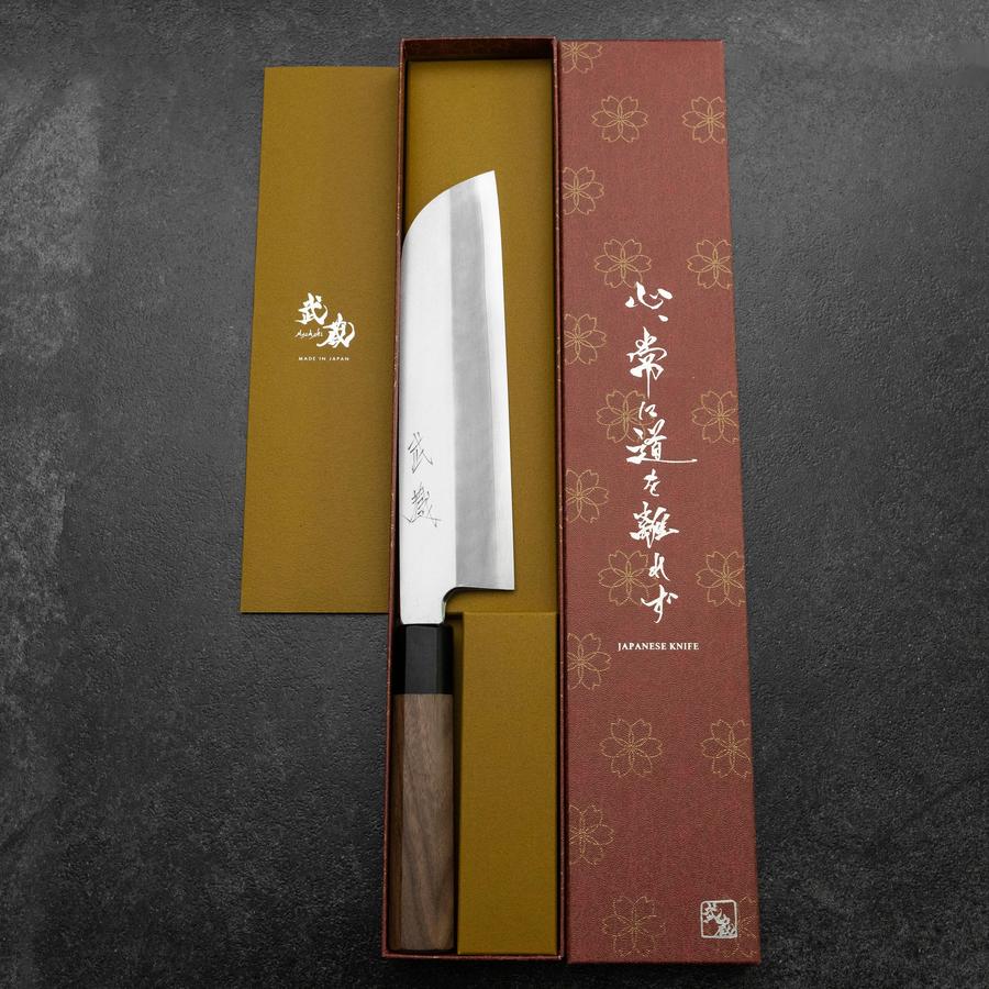 鎌薄刃（関西型） 銀三鋼 霞 ウォールナット柄 200mm – MUSASHI