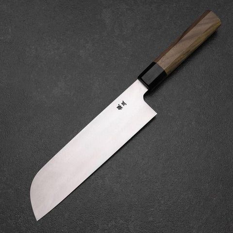 Kama Usuba(Kansai) Silver Steel #3 Kasumi Walnut Handle 200mm-[Musashi]-[Japanese-Kitchen-Knives]